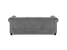 TGC TGC Chester Grey Velvet Fabric 3 Seater Sofa