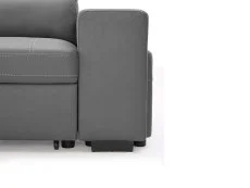 TGC TGC Crimson Grey Left Hand Faux Leather Corner Sofa with Storage