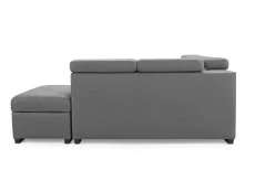 TGC TGC Crimson Grey Right Hand Faux Leather Corner Sofa with Storage