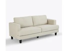 TGC TGC Donnie Beige Fabric 3 Seater Sofa