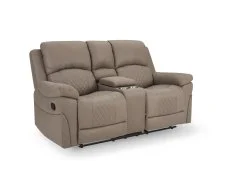 TGC TGC Doran Brown Faux Leather 2 Seater Manual Recliner Sofa