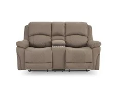 TGC TGC Doran Brown Faux Leather 2 Seater Manual Recliner Sofa