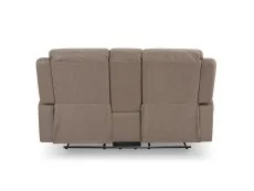 TGC TGC Doran Brown Faux Leather 2 Seater Manual Recliner Sofa