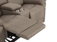 TGC TGC Doran Brown Faux Leather 2 Seater Manual Recliner Sofa