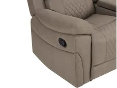 TGC TGC Doran Brown Faux Leather 2 Seater Manual Recliner Sofa