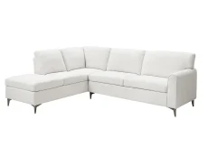 TGC TGC Elise White Boucle Fabric Left Hand Corner Sofa