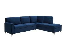 TGC TGC Elise Navy Velvet Fabric Right Hand Corner Sofa