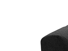TGC TGC Emma Black Velvet Fabric Right Hand Chaise Recliner Sofa