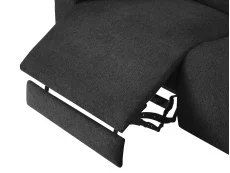 TGC TGC Emma Black Velvet Fabric Right Hand Chaise Recliner Sofa