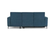 TGC TGC Emma Blue Velvet Fabric Right Hand Chaise Recliner Sofa