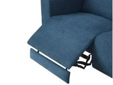 TGC TGC Emma Blue Velvet Fabric Right Hand Chaise Recliner Sofa