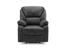 TGC TGC George Black Faux Leather Manual Recliner Chair