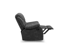 TGC TGC George Black Faux Leather Manual Recliner Chair