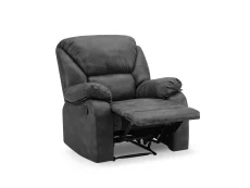 TGC TGC George Black Faux Leather Manual Recliner Chair