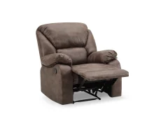 TGC TGC George Brown Faux Leather Manual Recliner Chair