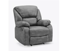 TGC TGC George Grey Faux Leather Manual Recliner Chair