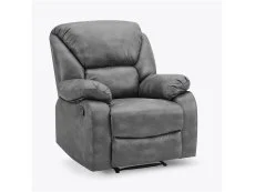 TGC TGC George Grey Faux Leather Manual Recliner Chair