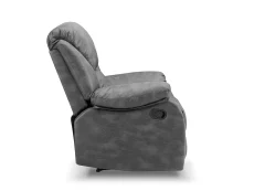 TGC TGC George Grey Faux Leather Manual Recliner Chair
