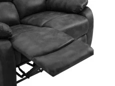 TGC TGC George Black Faux Leather 2 Seater Manual Recliner Sofa