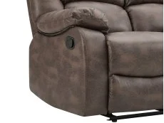 TGC TGC George Brown Faux Leather 2 Seater Manual Recliner Sofa