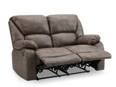 TGC TGC George Brown Faux Leather 2 Seater Manual Recliner Sofa