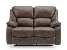 TGC TGC George Brown Faux Leather 2 Seater Manual Recliner Sofa