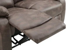TGC TGC George Brown Faux Leather 2 Seater Manual Recliner Sofa