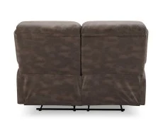 TGC TGC George Brown Faux Leather 2 Seater Manual Recliner Sofa