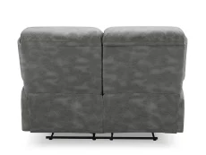 TGC TGC George Grey Faux Leather 2 Seater Manual Recliner Sofa