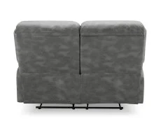 TGC TGC George Grey Faux Leather 2 Seater Manual Recliner Sofa