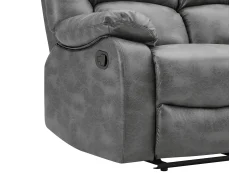 TGC TGC George Grey Faux Leather 2 Seater Manual Recliner Sofa