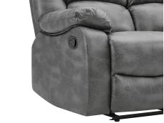 TGC TGC George Grey Faux Leather 2 Seater Manual Recliner Sofa