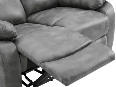 TGC TGC George Grey Faux Leather 2 Seater Manual Recliner Sofa