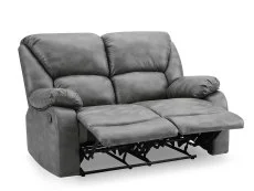 TGC TGC George Grey Faux Leather 2 Seater Manual Recliner Sofa