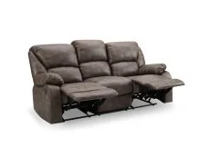 TGC TGC George Brown Faux Leather 3 Seater Manual Recliner Sofa