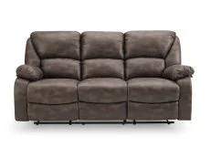 TGC TGC George Brown Faux Leather 3 Seater Manual Recliner Sofa