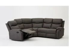 TGC TGC Sonny Grey Faux Leather Corner Recliner Sofa
