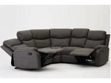 TGC TGC Sonny Grey Faux Leather Corner Recliner Sofa