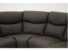 TGC TGC Sonny Grey Faux Leather Corner Recliner Sofa