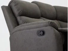 TGC TGC Sonny Grey Faux Leather Corner Recliner Sofa
