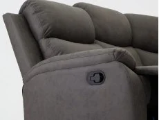 TGC TGC Sonny Grey Faux Leather Corner Recliner Sofa