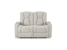 TGC TGC Hazel Light Grey Faux Leather 2 Seater Power Recliner Sofa