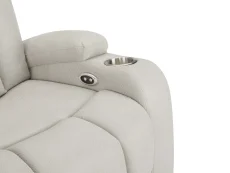 TGC TGC Hazel Light Grey Faux leather 3 Seater Power Recliner Sofa