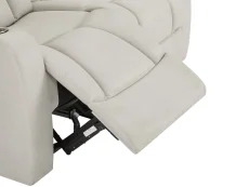 TGC TGC Hazel Light Grey Faux leather 3 Seater Power Recliner Sofa