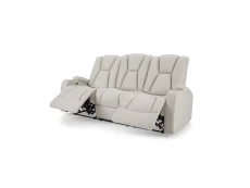 TGC TGC Hazel Light Grey Faux leather 3 Seater Power Recliner Sofa