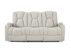 TGC TGC Hazel Light Grey Faux leather 3 Seater Power Recliner Sofa