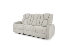 TGC TGC Hazel Light Grey Faux leather 3 Seater Power Recliner Sofa