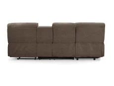TGC TGC Jake Brown Fabric Left Hand Fabric Chaise Recliner Sofa