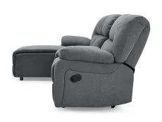 TGC TGC Jake Dark Grey Left Hand Fabric Chaise Recliner Sofa