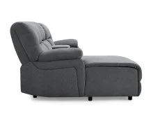 TGC TGC Jake Dark Grey Fabric Left Hand Chaise Recliner Sofa